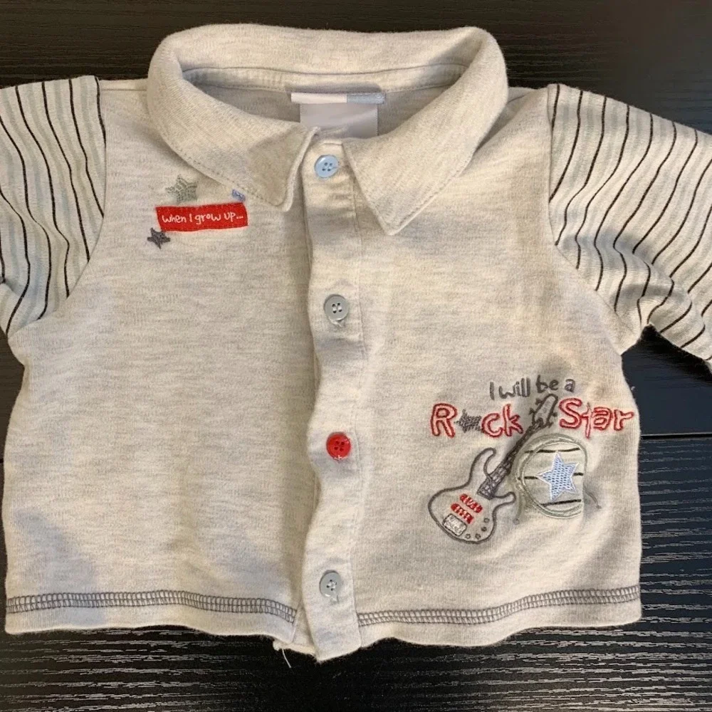 Vitamins Baby I‎ will Be A Rock Star Outfit Pants Shirt Infant Baby 9 Months